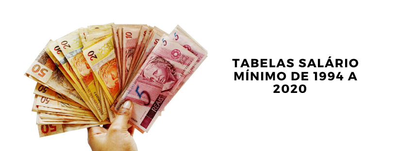 O que é o salário mínimo? Tabela 1994-2020 - Salário Mínimo